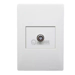 TAPA PARA EMBUTIR CON CONECTOR RG6 HEMBRA/HEMBRA.